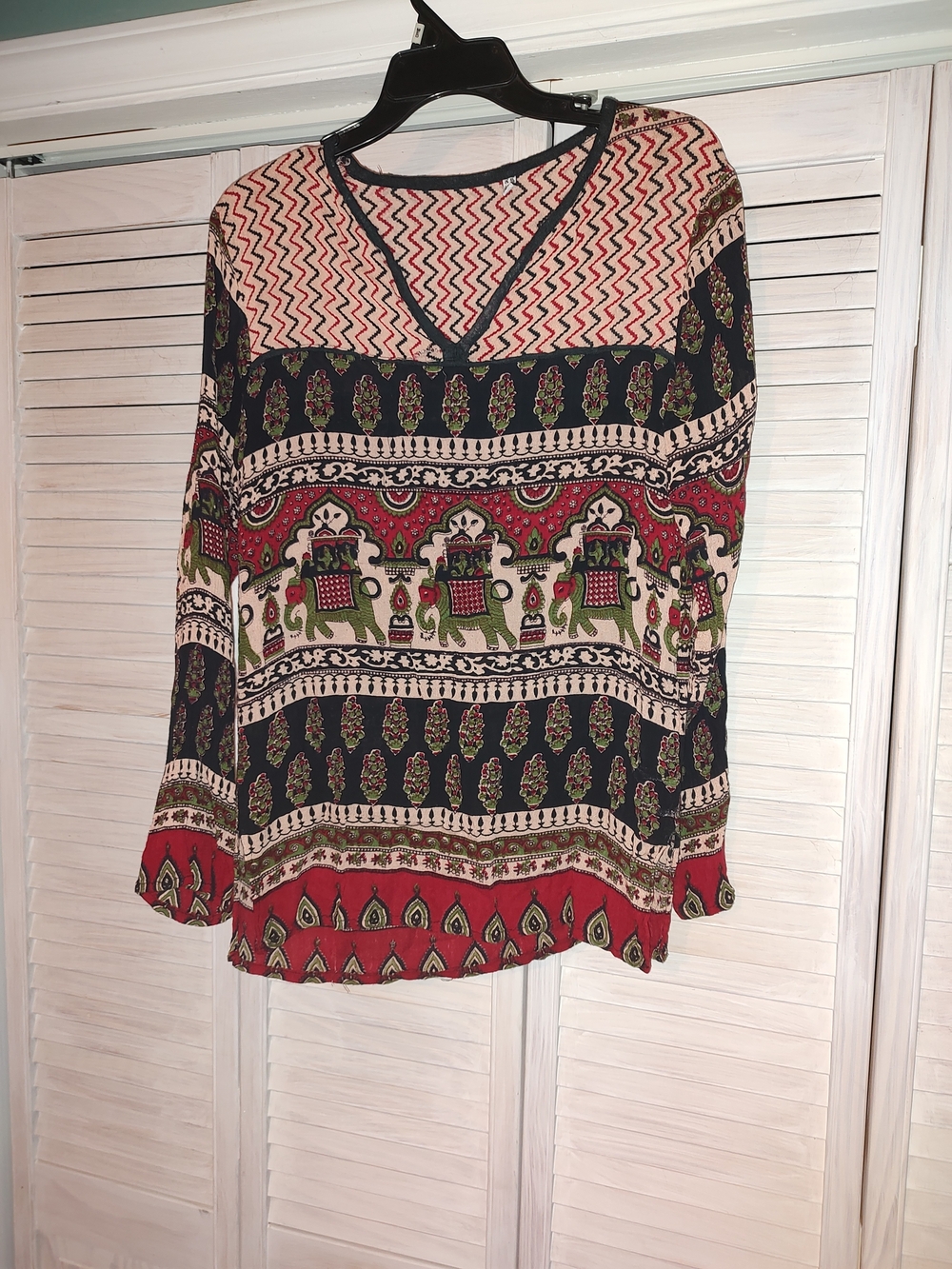 Viscose Indian V-Neck Tunic Paths Of The Spirit
